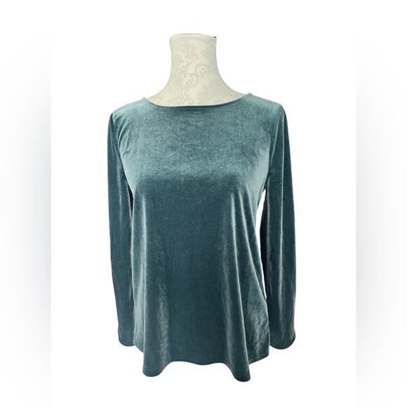 Ann Taylor velvet long sleeve boat neck top new size small - Picture 1 of 5